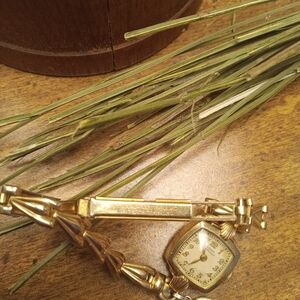 Girard Perraguex Vintage Watch With 10k Gold Charm